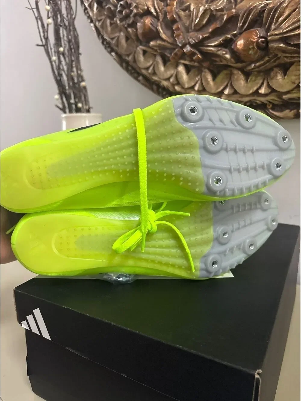 New Adidas Sprintstar Track and Field Spikes Shoes  Size 11 US Men Yellow Black